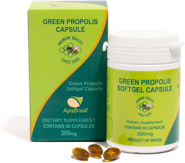 Green Propolis Capsule  90 Count Pack of 1